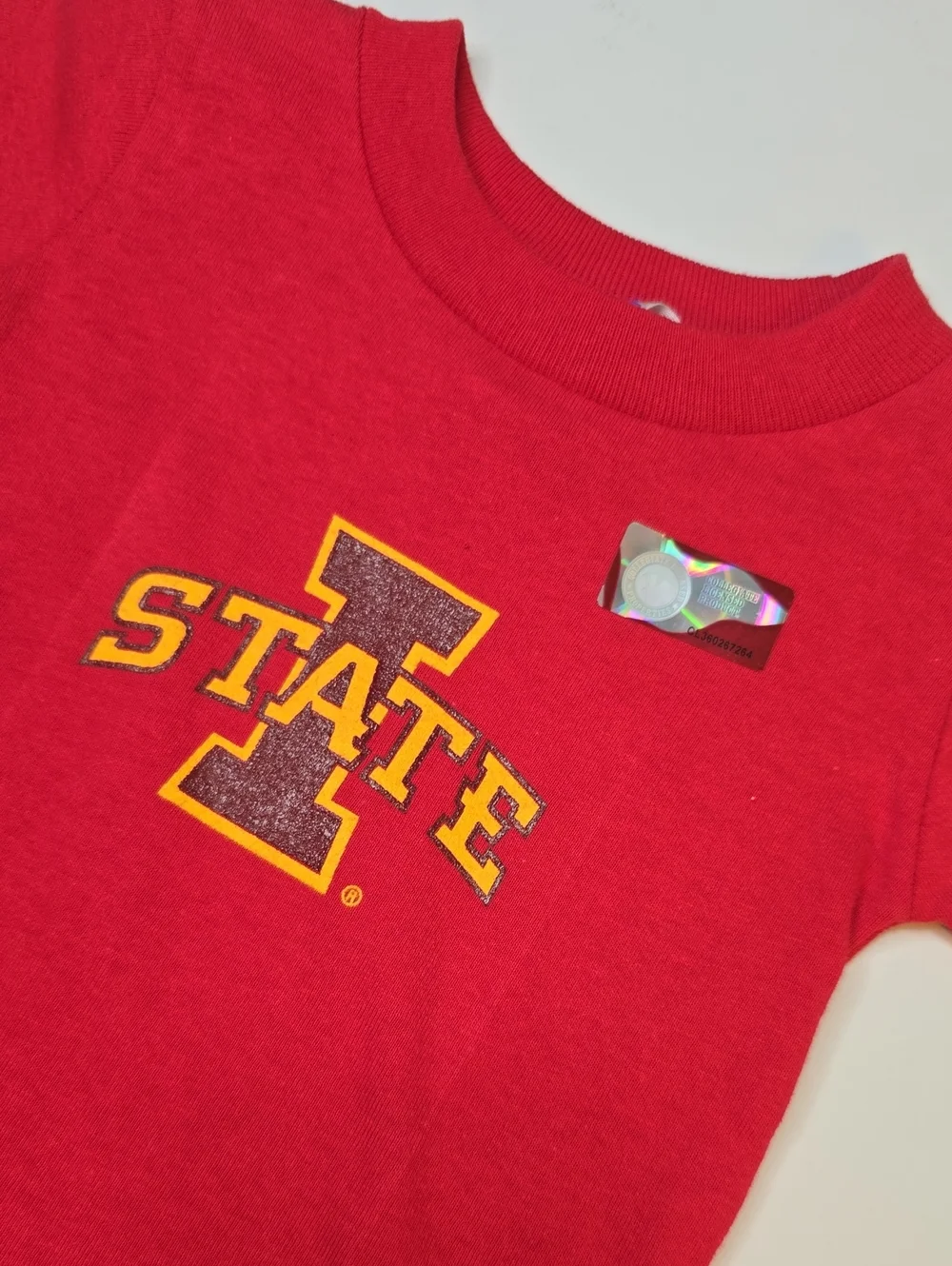 Iowa State Baby Tee with Maroon Socks